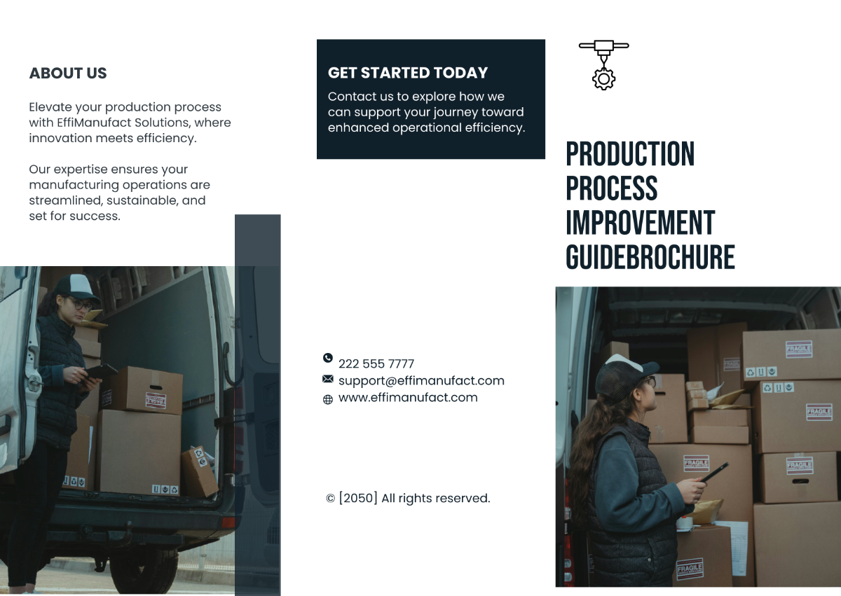 Production Process Improvement Guide Brochure Template - Edit Online & Download