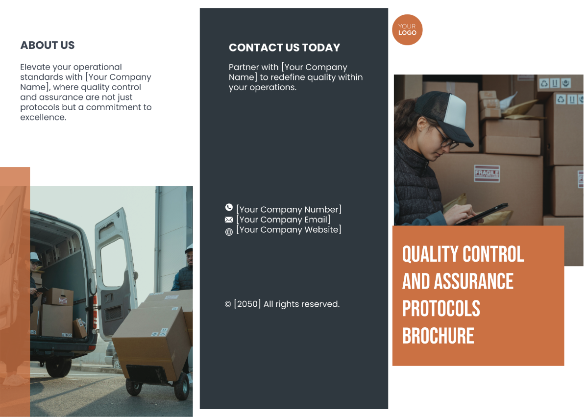 Quality Control and Assurance Protocols Brochure Template