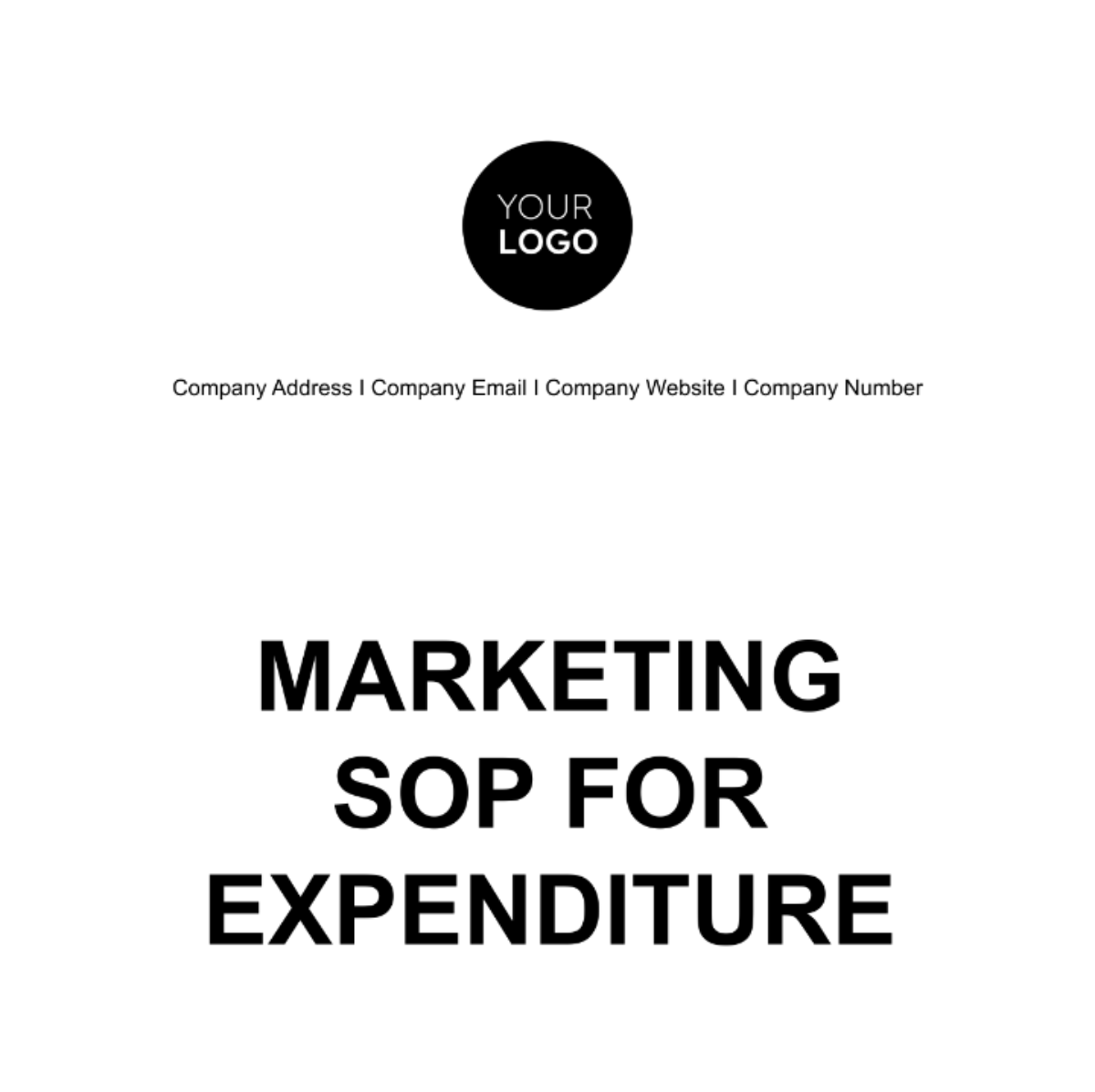 Free Marketing SOP for Expenditure Template