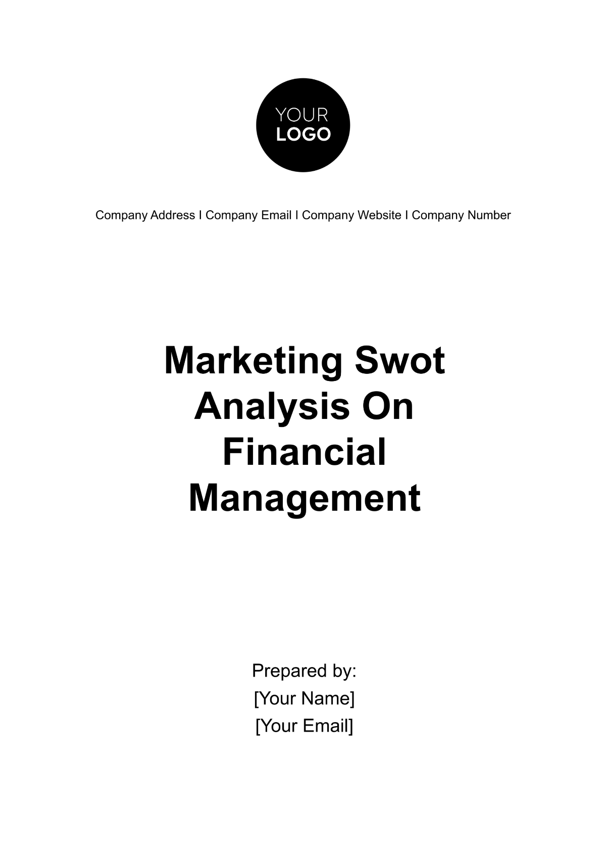 Marketing SWOT Analysis on Financial Management Template - Edit Online & Download