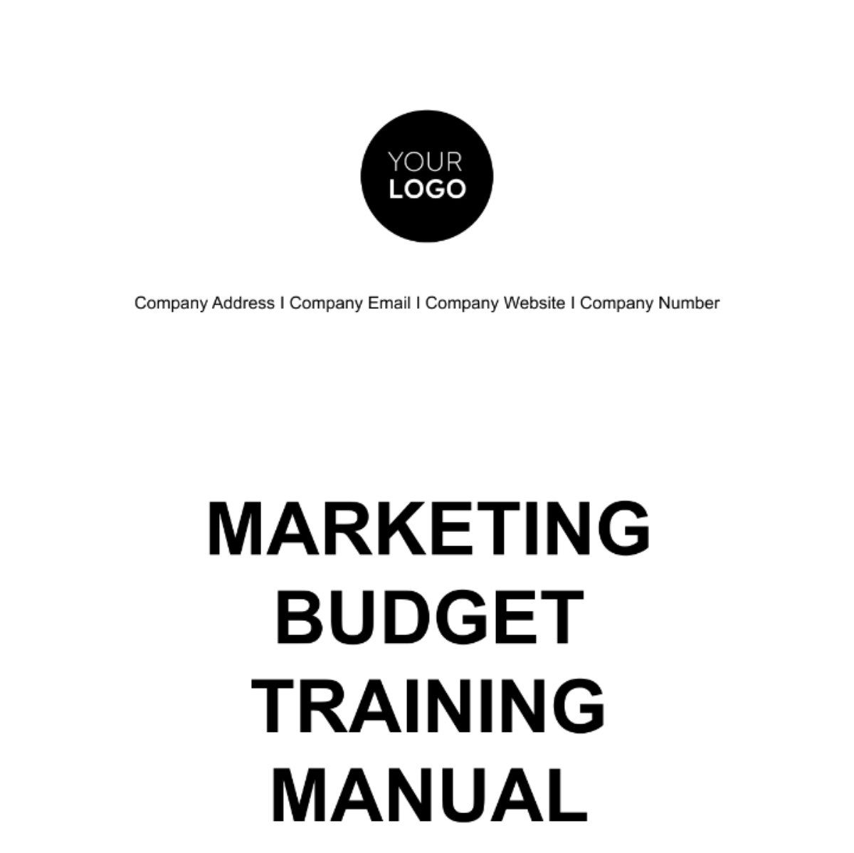 Free Marketing Budget Training Manual Template
