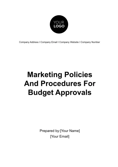 Free Marketing Policies & Procedures for Budget Approvals Template to Edit Online