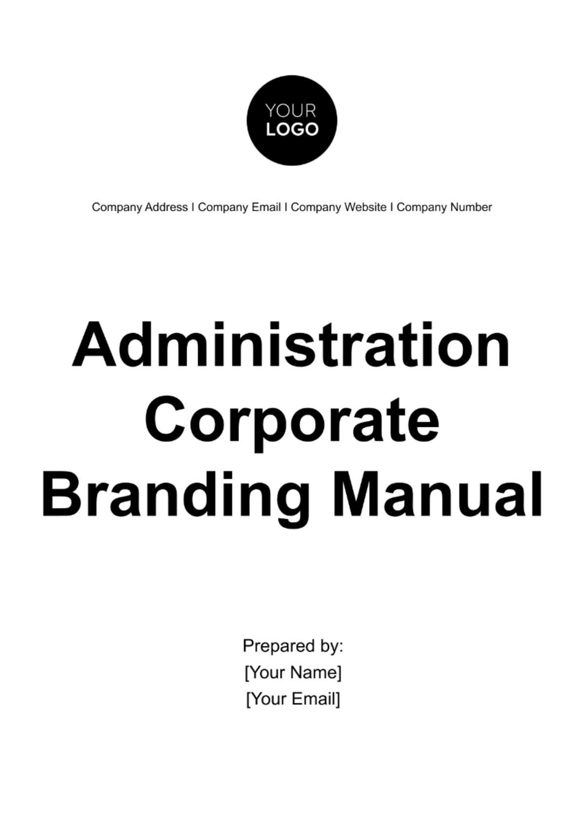Free Administration Corporate Branding Manual Template