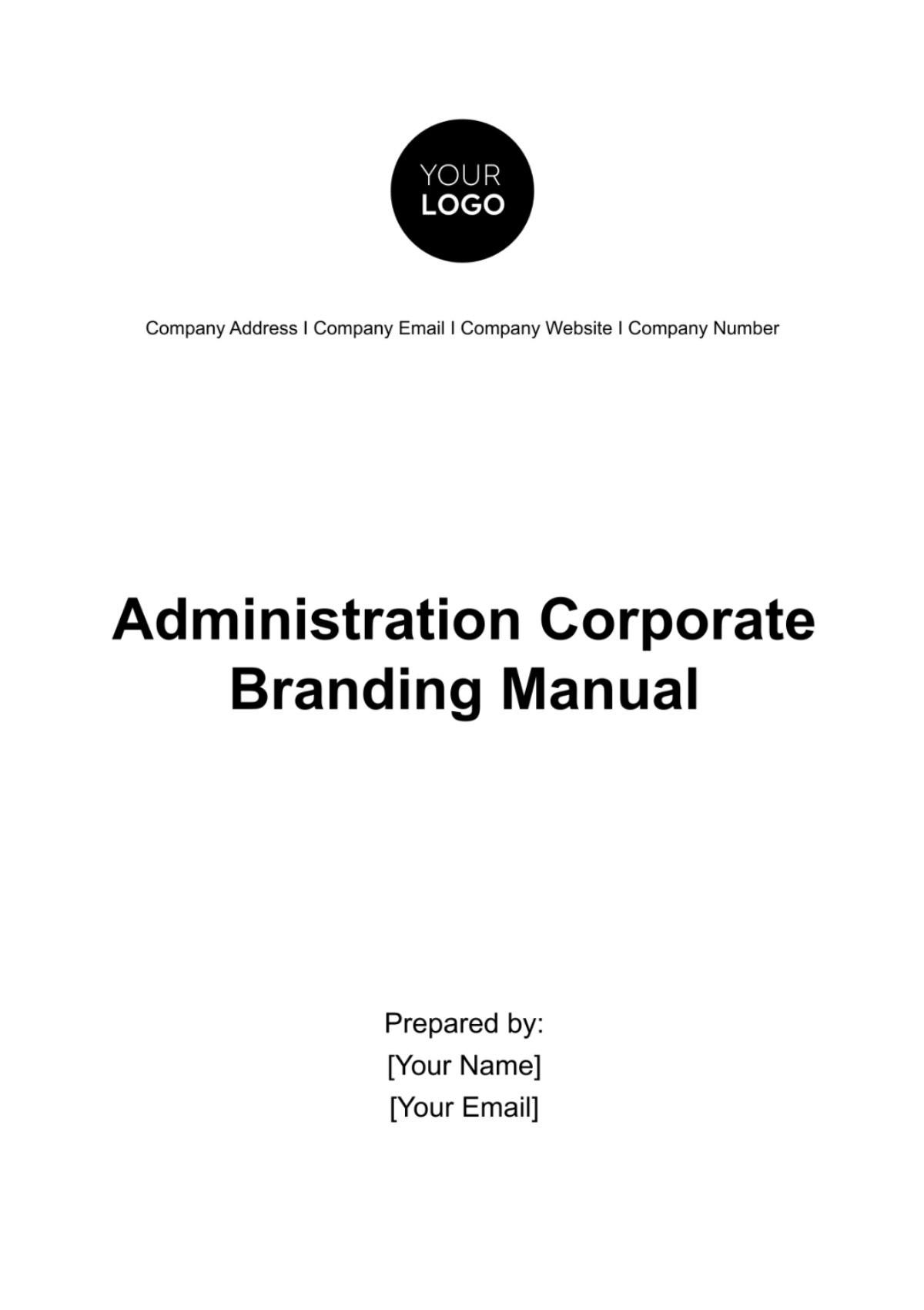 Administration Corporate Branding Manual Template - Edit Online & Download