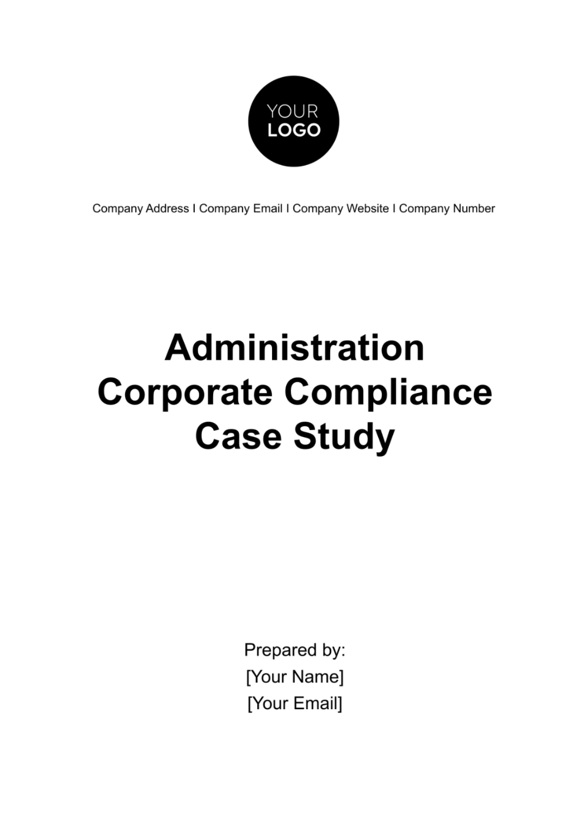 Administration Corporate Compliance Case Study Template - Edit Online & Download