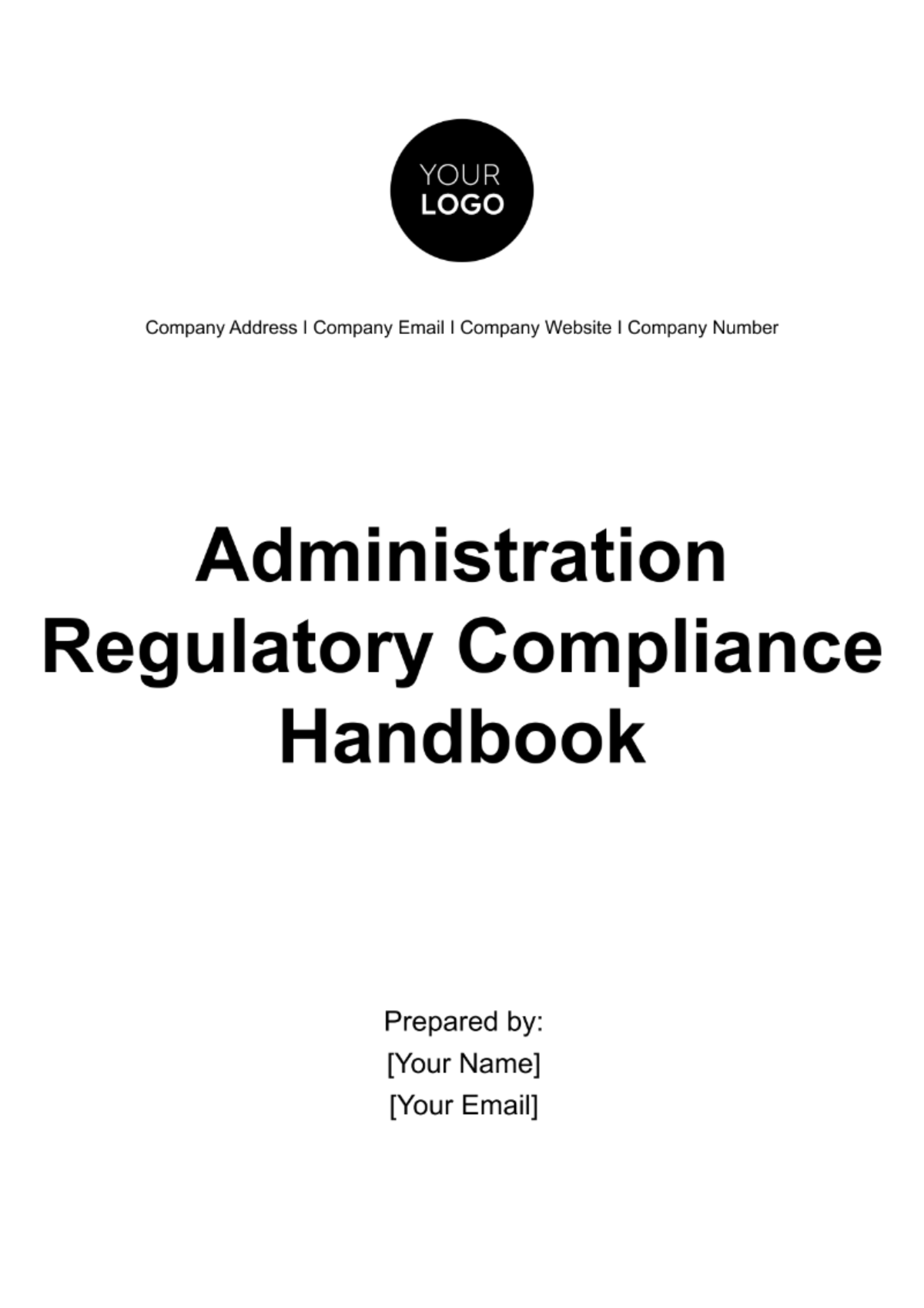 Administration Regulatory Compliance Handbook Template