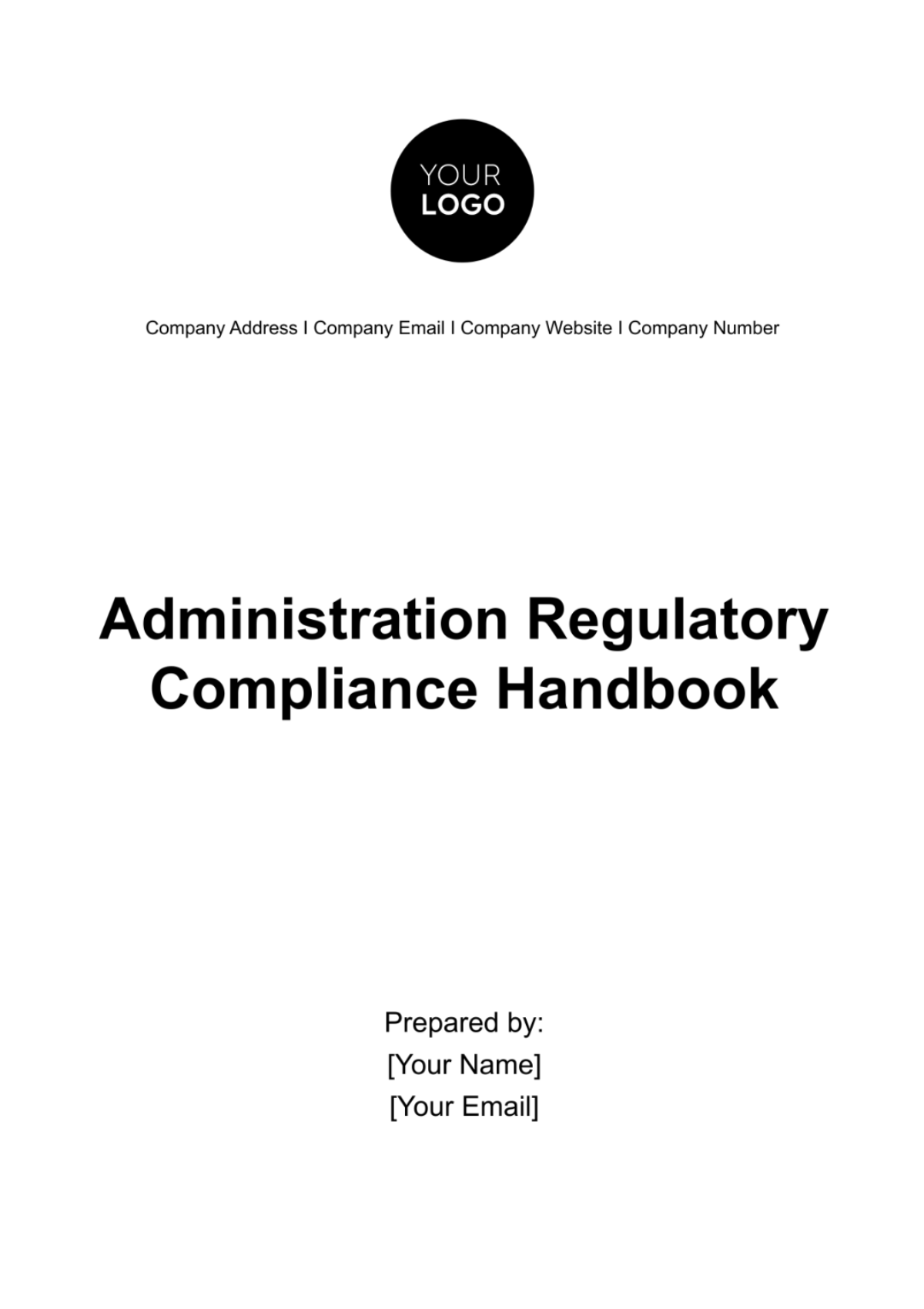 Administration Regulatory Compliance Handbook Template - Edit Online & Download