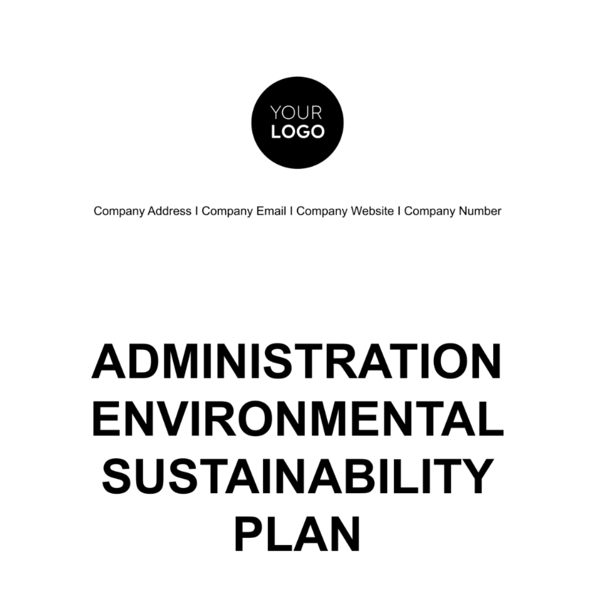 Administration Environmental Sustainability Plan Template - Edit Online