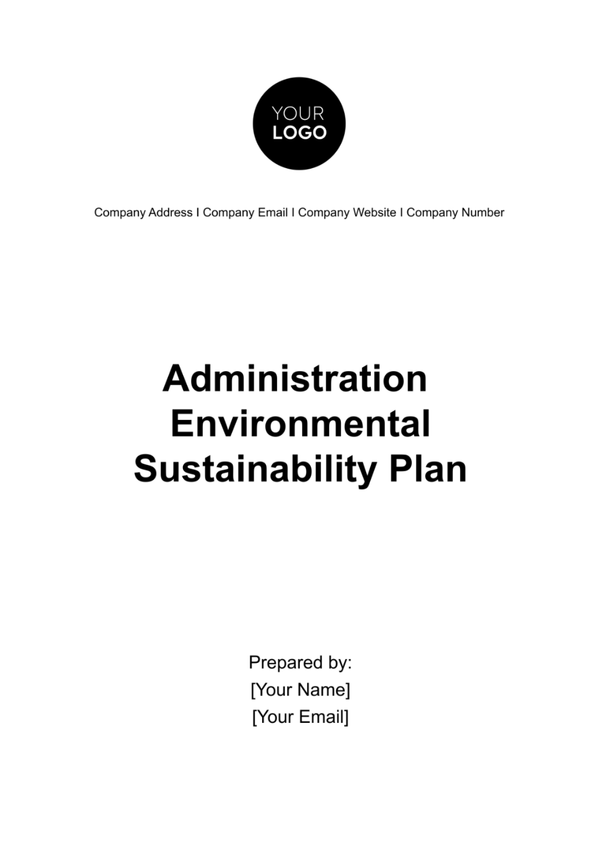 Administration Environmental Sustainability Plan Template - Edit Online & Download