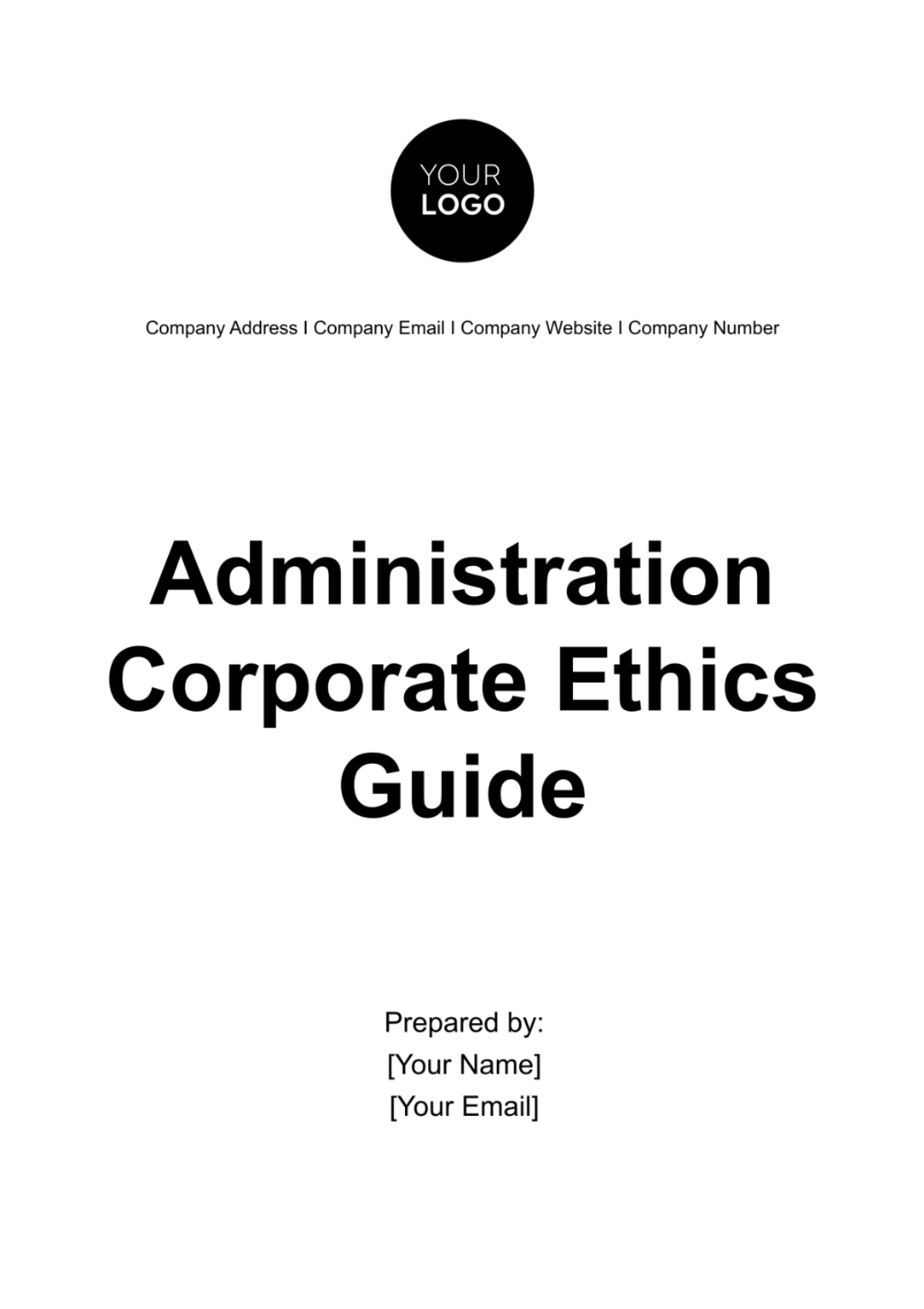 Administration Corporate Ethics Guide Template - Edit Online & Download