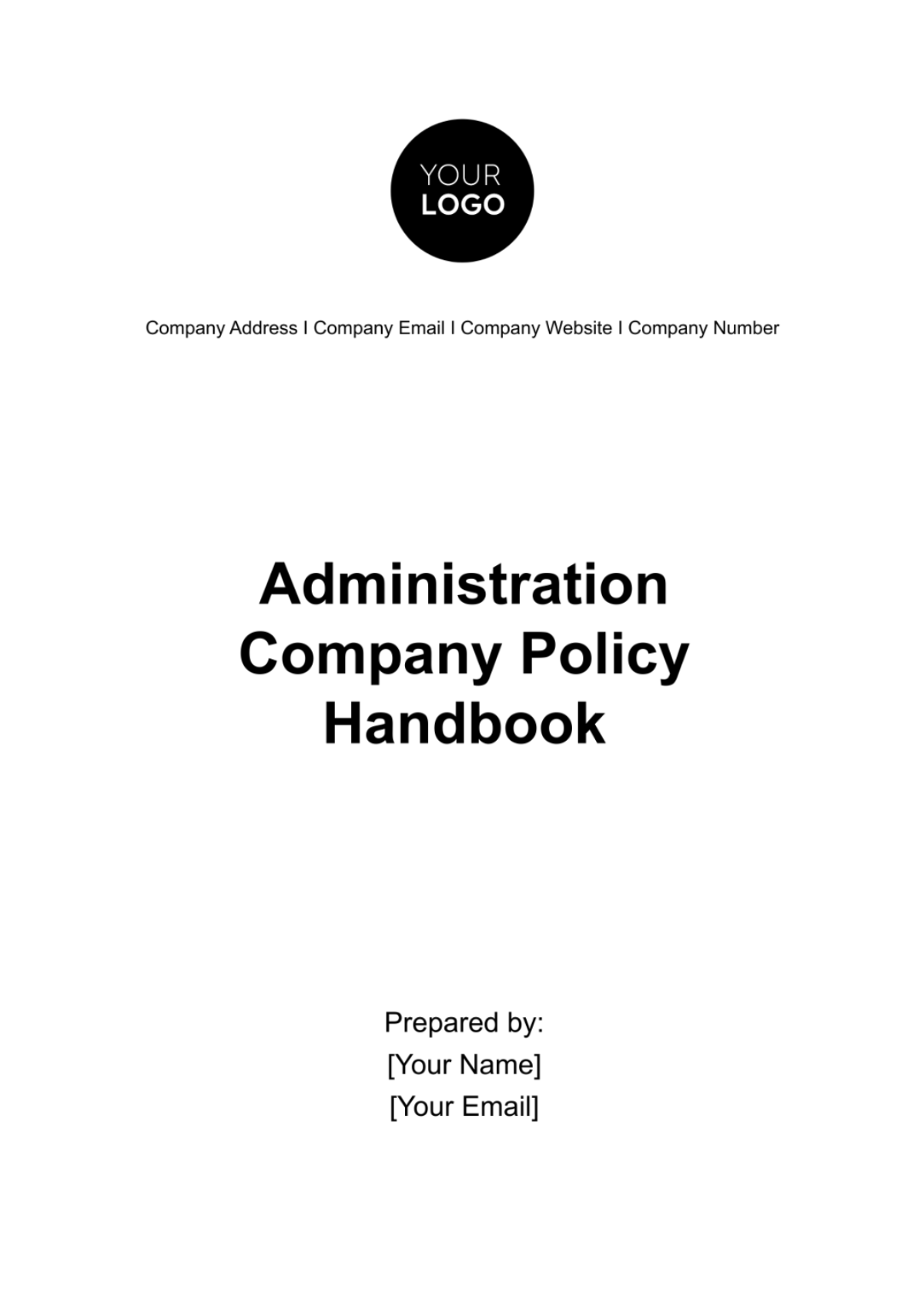 Administration Company Policy Handbook Template - Edit Online & Download