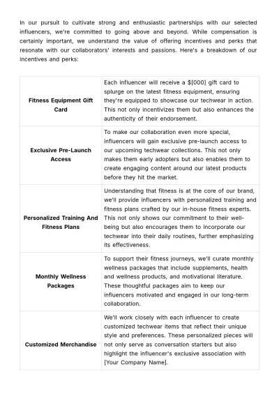 Free Marketing Budgetary Considerations for Influencer Collaborations Template to Edit Online