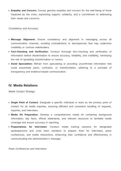 Free Administration Crisis Communication Plan Template to Edit Online