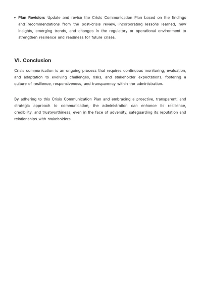 Free Administration Crisis Communication Plan Template to Edit Online