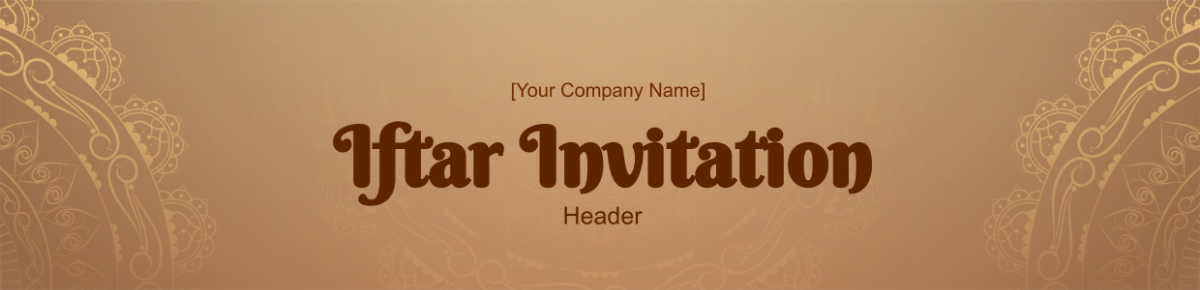 Iftar Invitation Header Template
