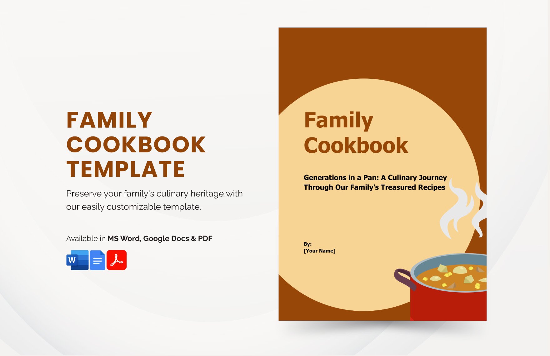 Family Cookbook Template in Word, Google Docs, PDF