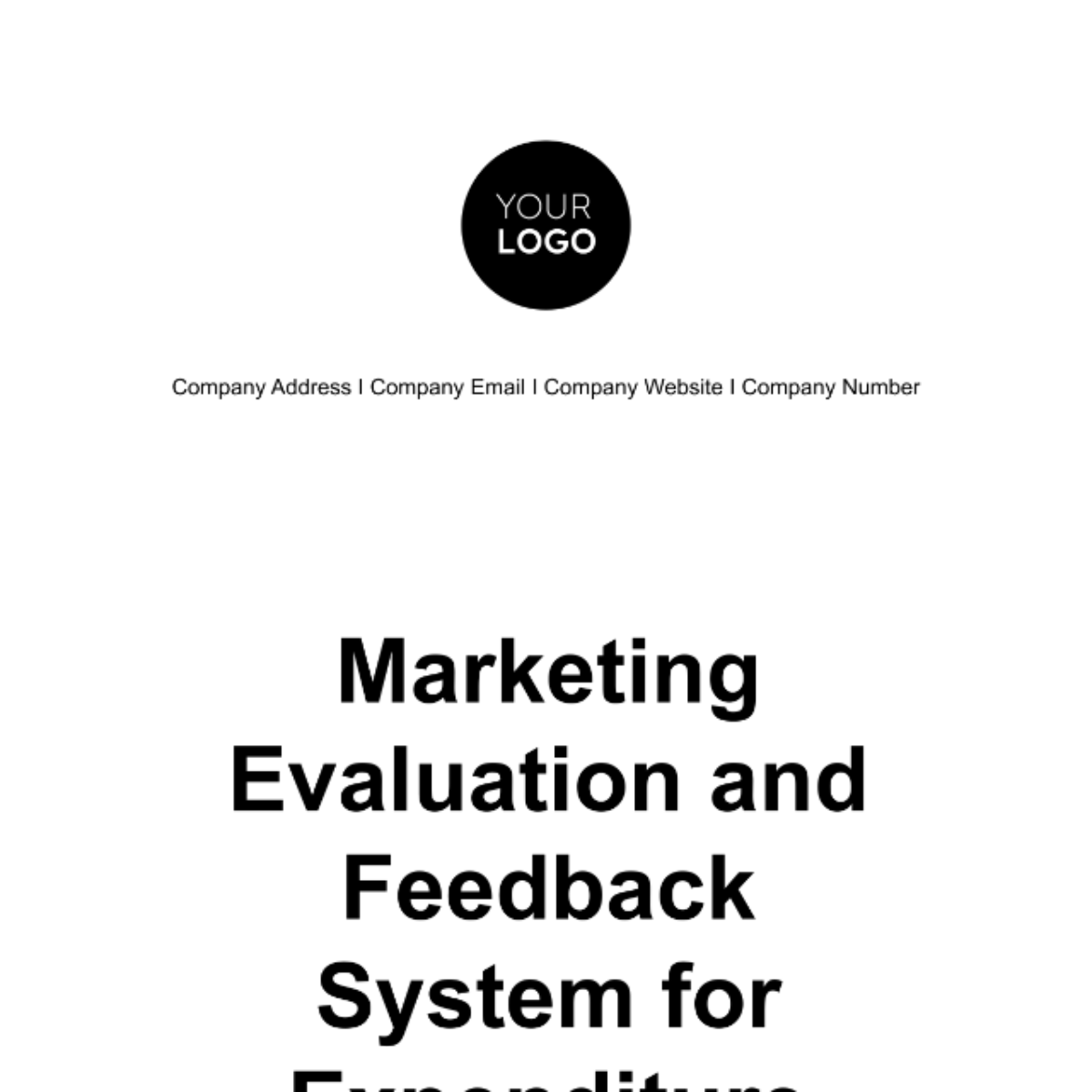 Free Marketing Evaluation and Feedback System for Expenditure Template