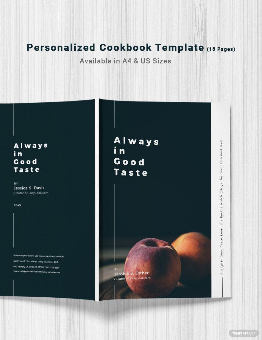 Personalized Cookbook Template