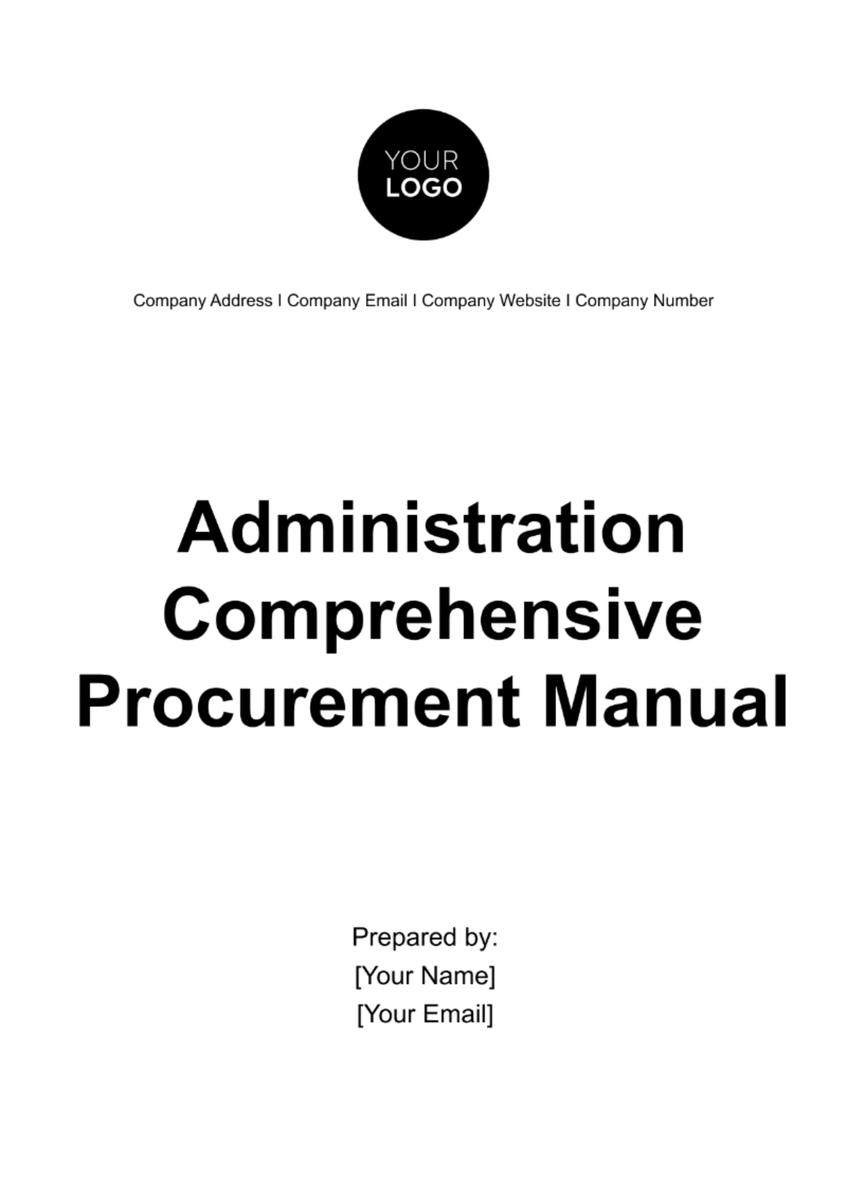 Free Administration Comprehensive Procurement Manual Template