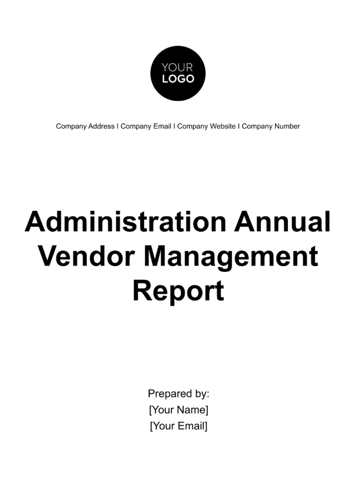 Administration Annual Vendor Management Report Template