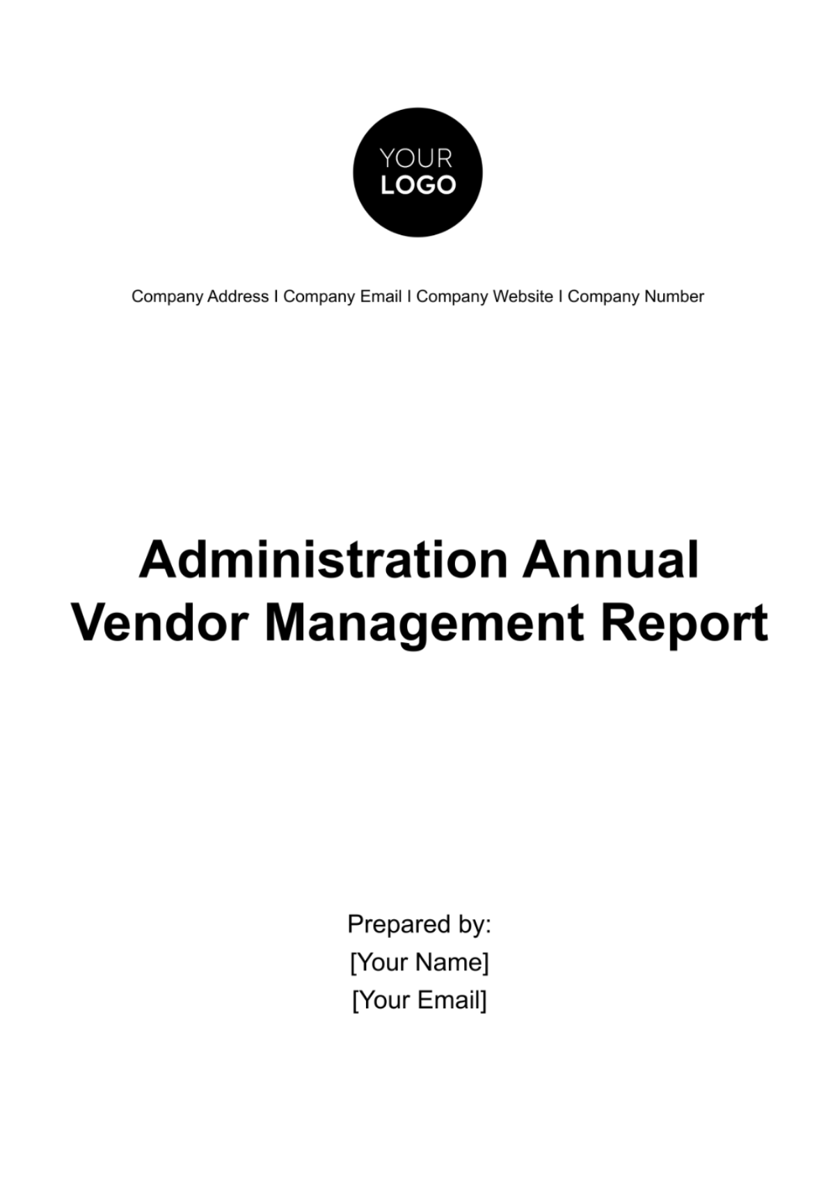 Administration Annual Vendor Management Report Template - Edit Online & Download