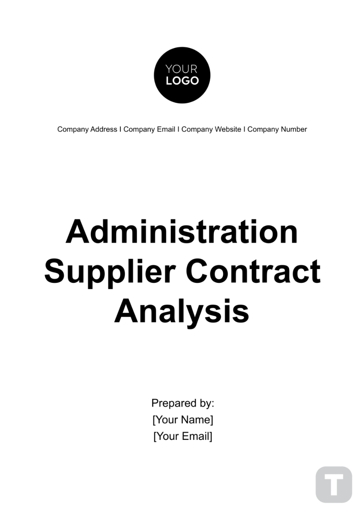 Administration Supplier Contract Analysis Template - Edit Online & Download