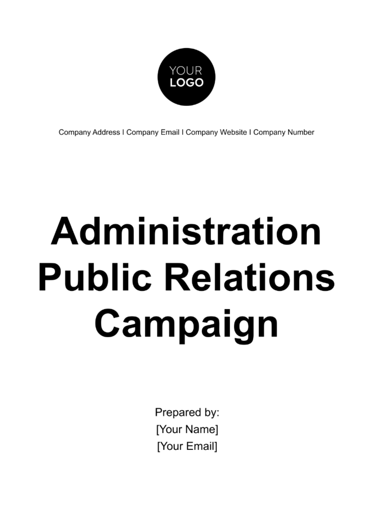 Free Administration Public Relations Campaign Template