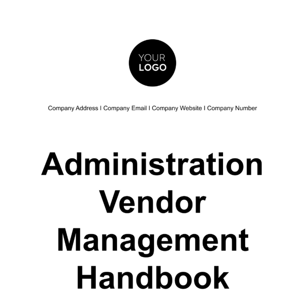 Free Administration Vendor Management Handbook Template