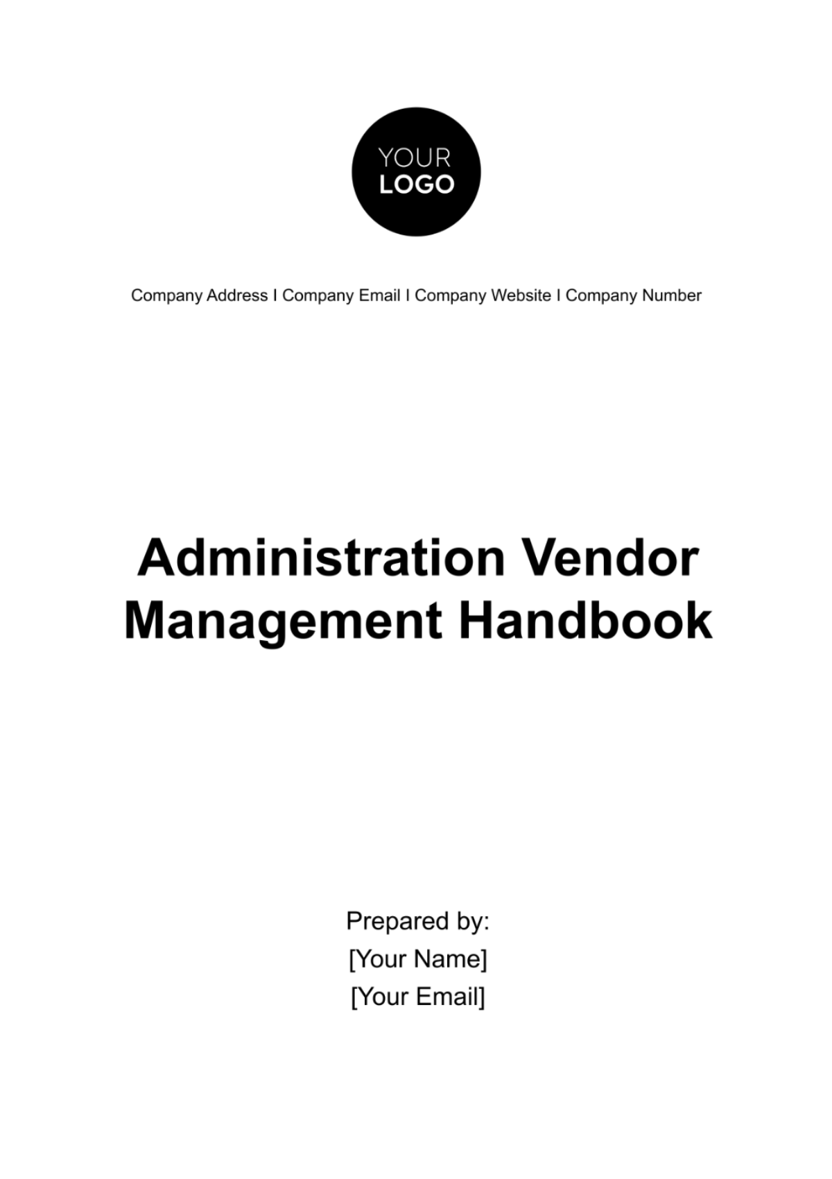 Administration Vendor Management Handbook Template - Edit Online & Download