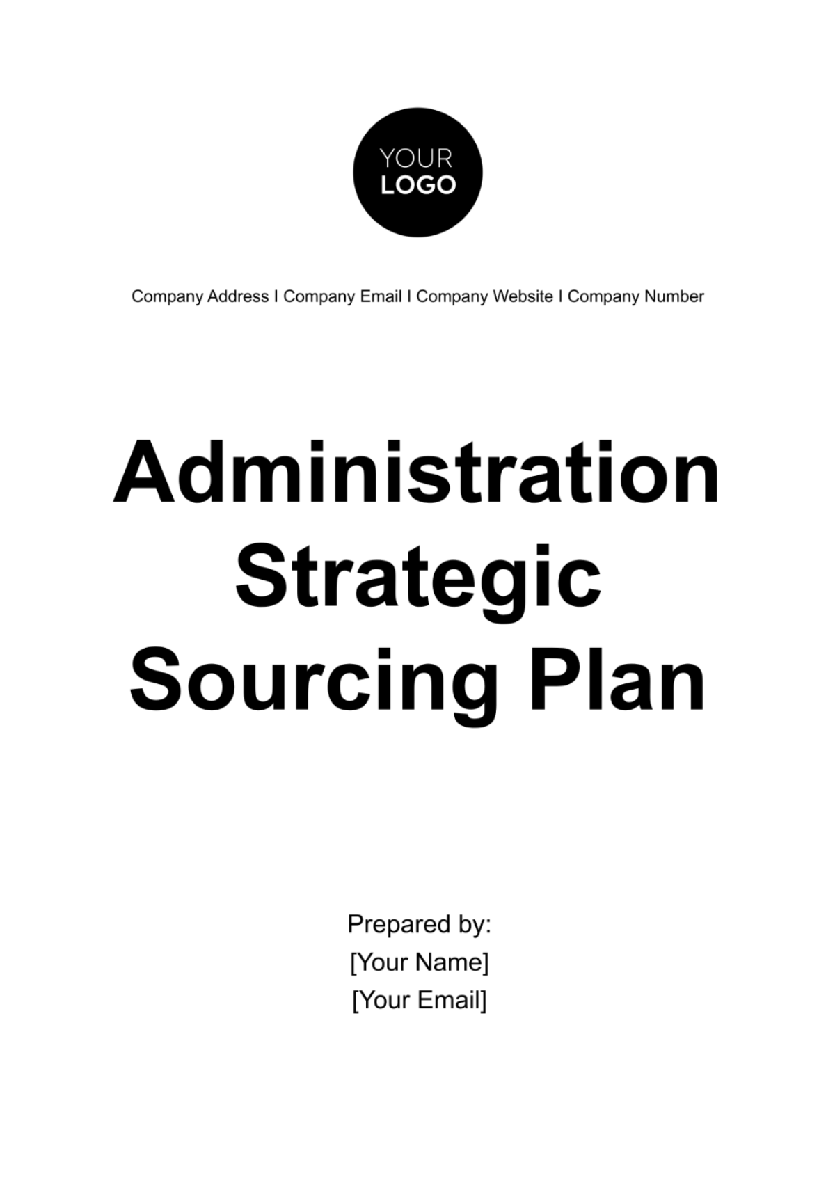 Administration Strategic Sourcing Plan Template - Edit Online & Download