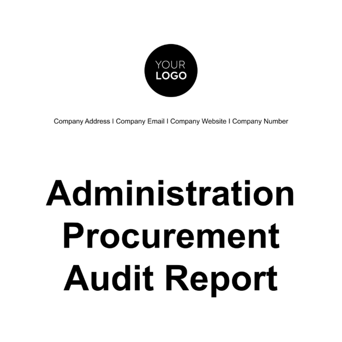 Free Administration Procurement Audit Report Template