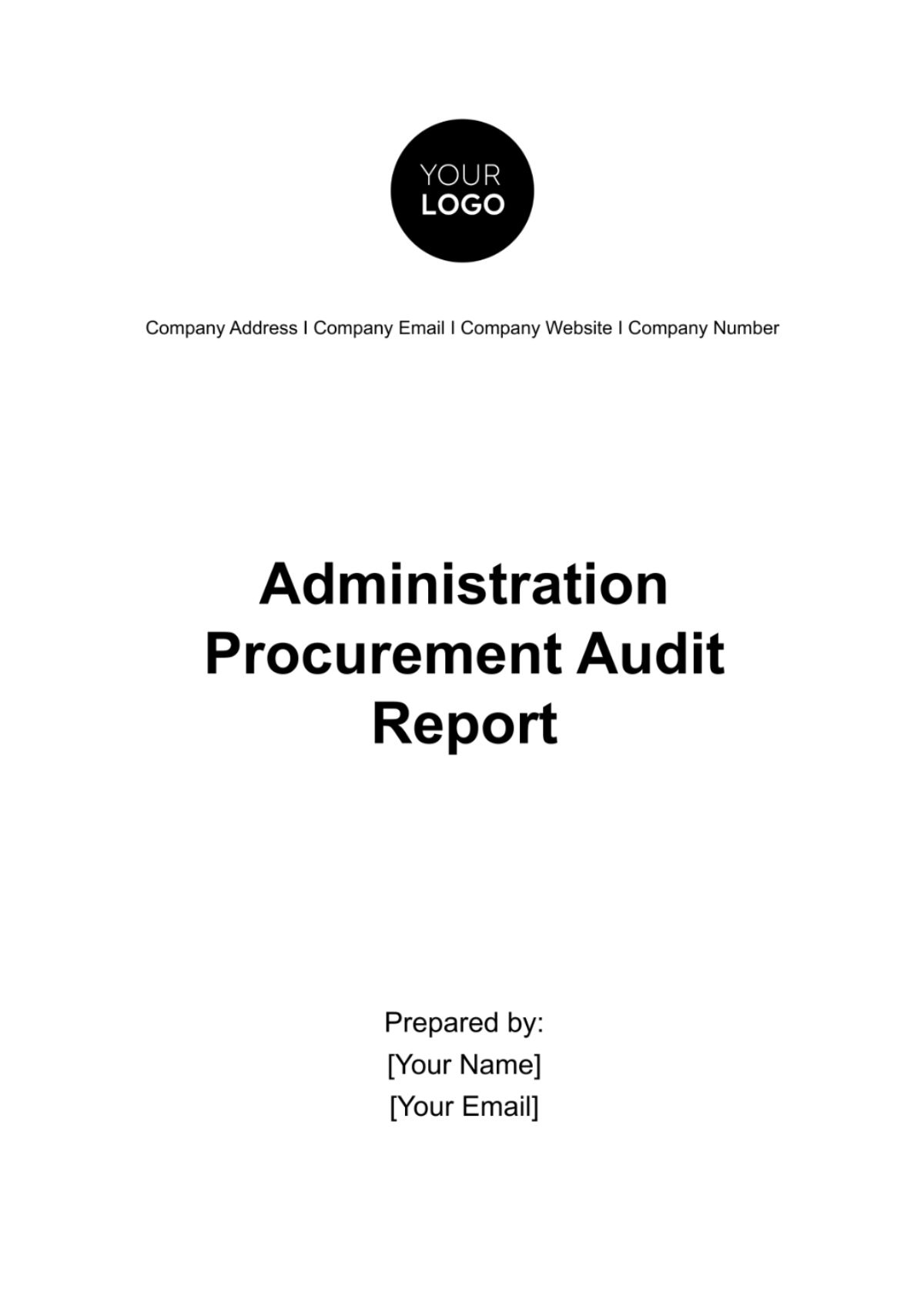 Administration Procurement Audit Report Template - Edit Online & Download