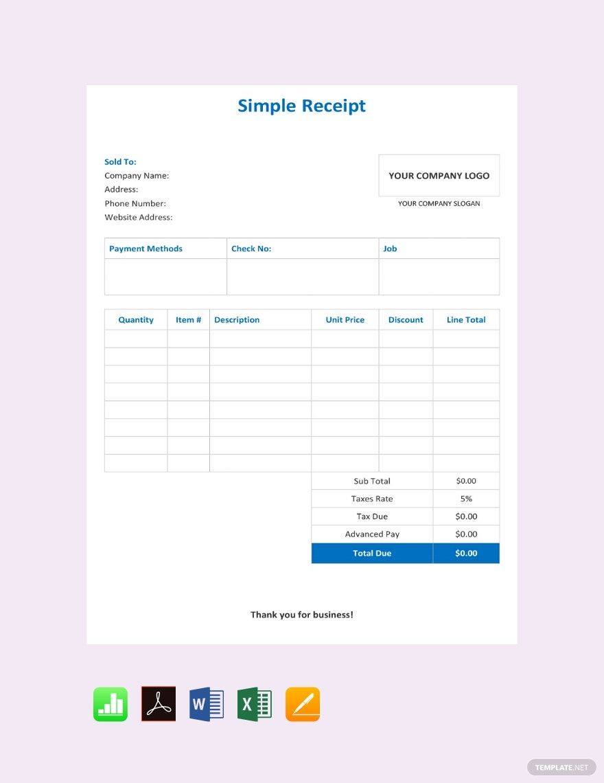 receipts in excel templates designs docs free downloads template net