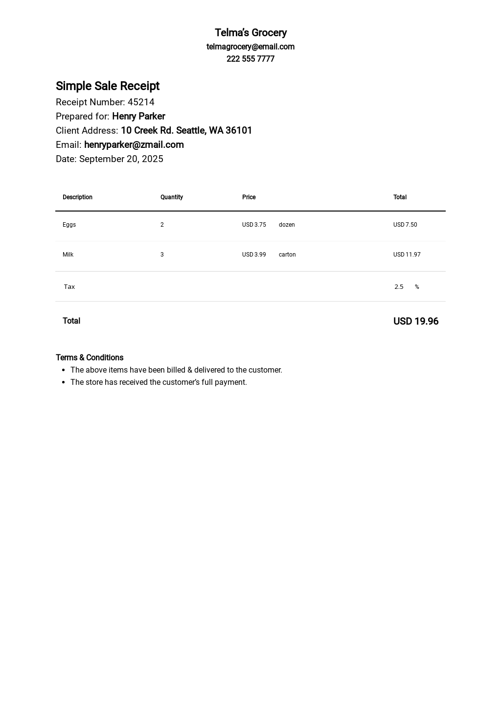 Free Receipt Templates In Microsoft Excel Xls Template Net