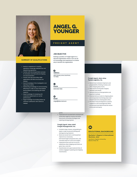 Freight Agent Resume Download