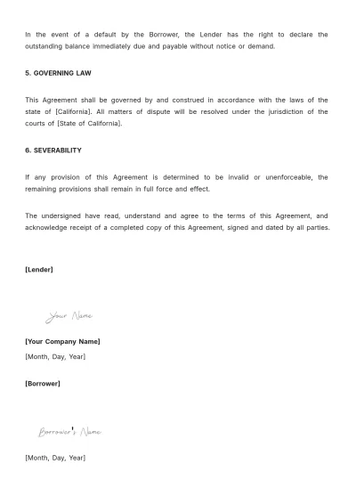 Free Administration Loan Agreement Template to Edit Online