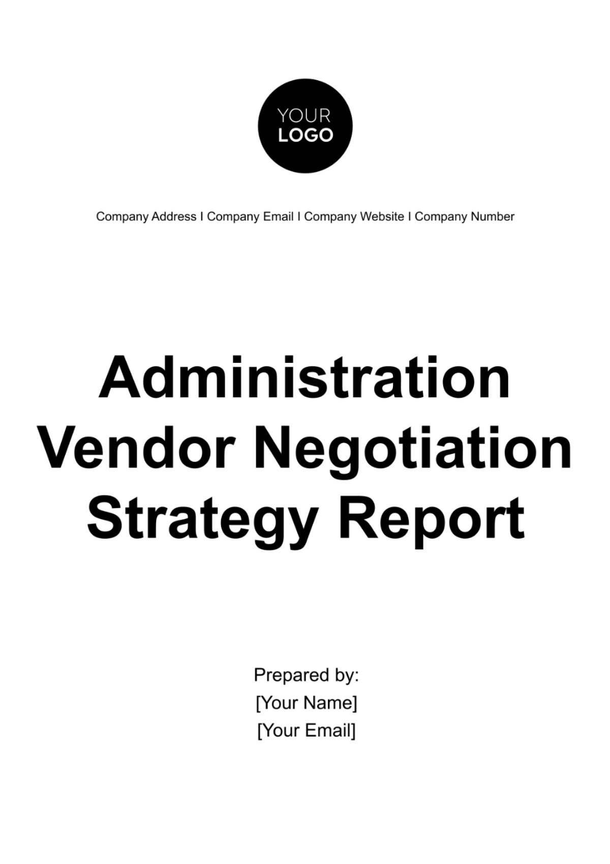 Administration Vendor Negotiation Strategy Report Template