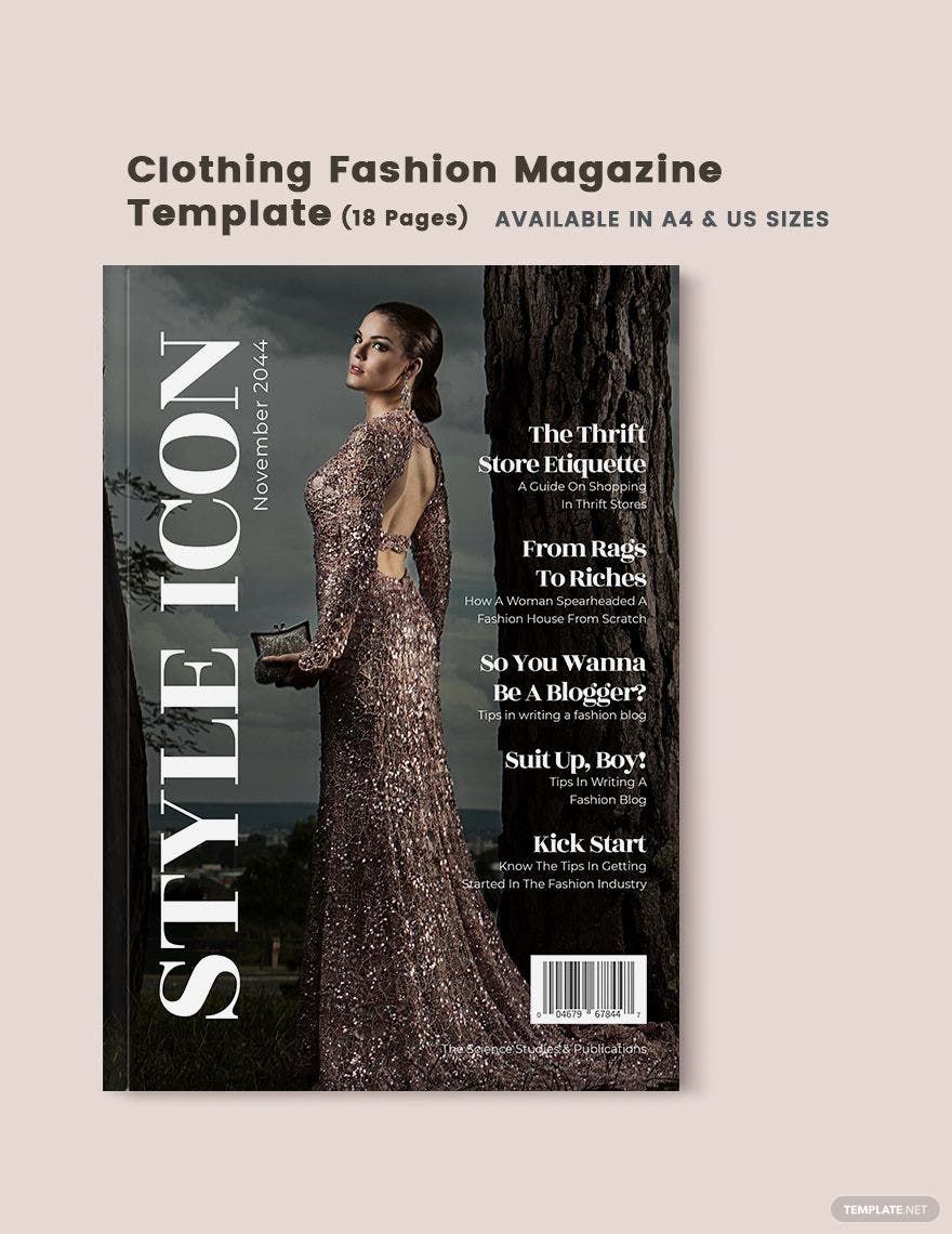 Clothing Fashion Magazine Template