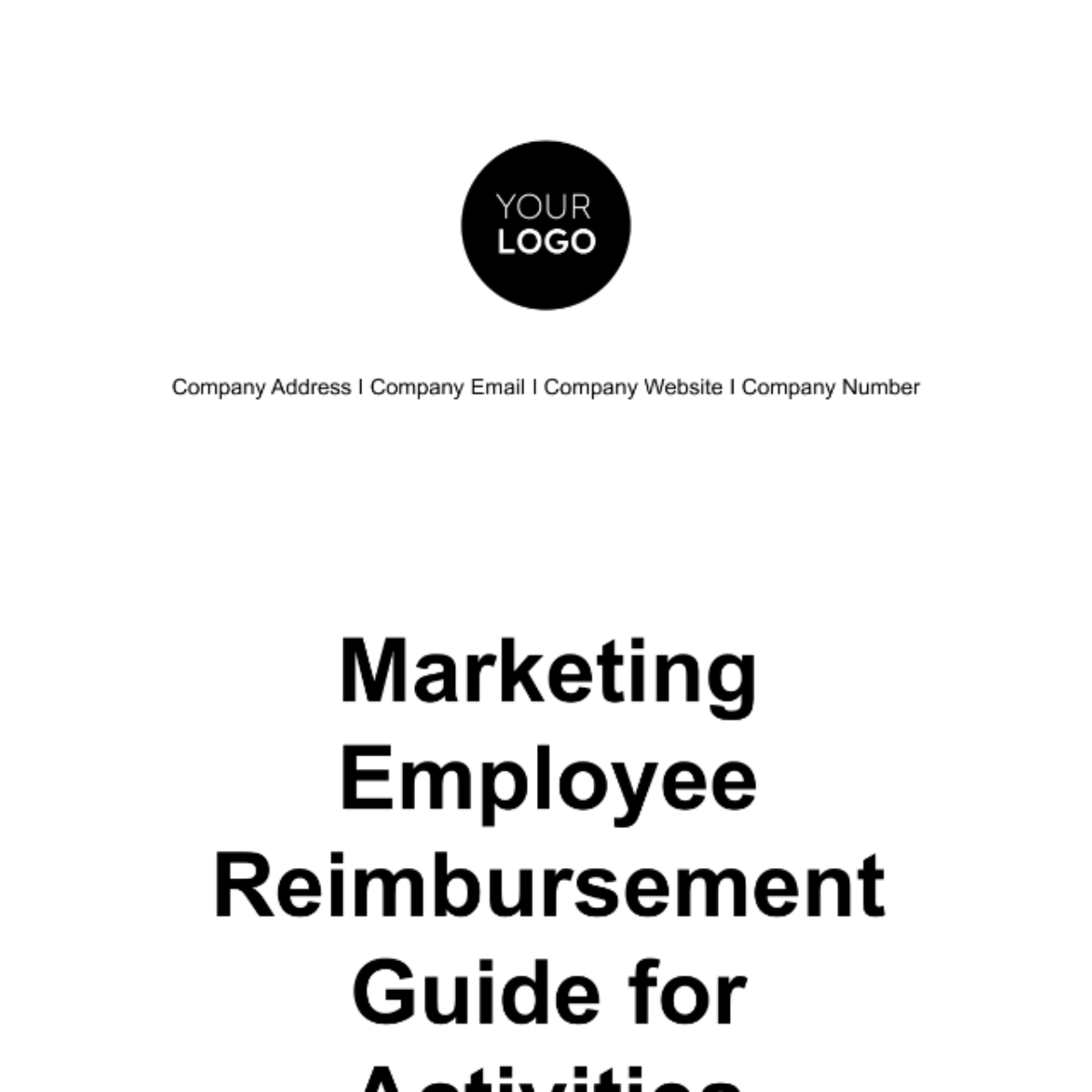 Marketing Employee Reimbursement Guide for Activities Template