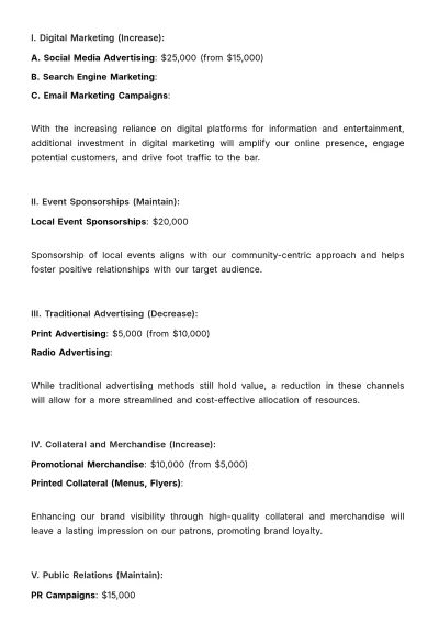Free Marketing Budget Reconsideration Request Template to Edit Online