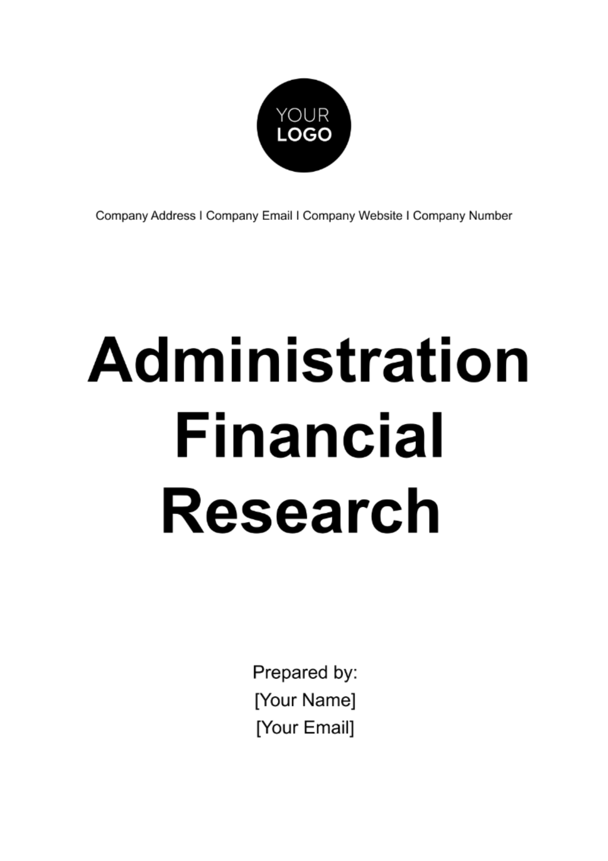 Free Administration Financial Research Template