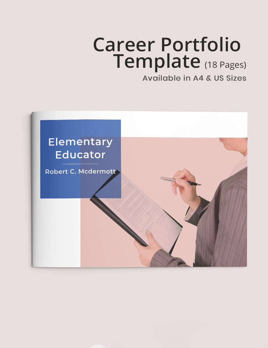 career portfolio cover page template