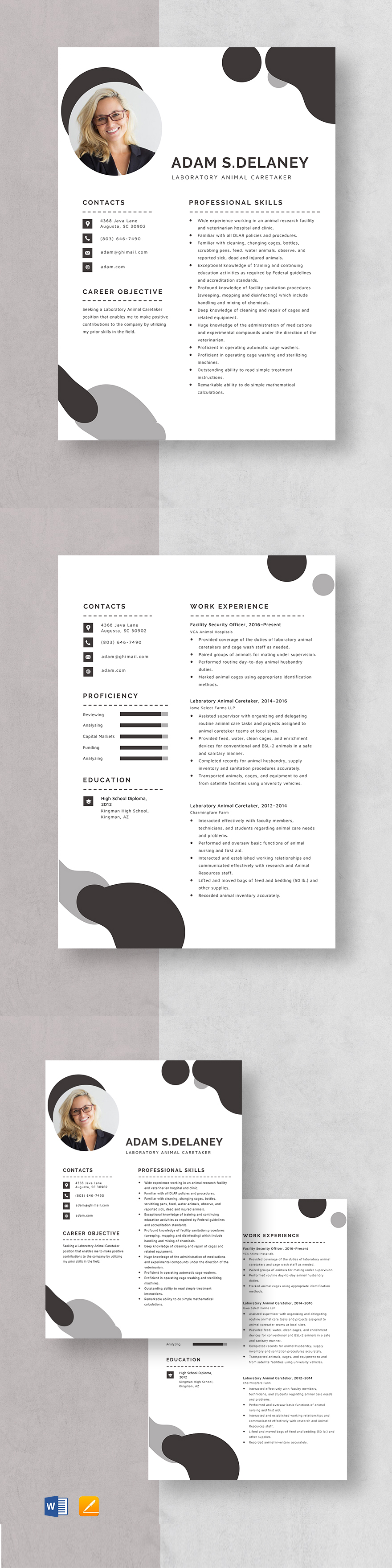 Medical Laboratory Scientist Resume - Laboratory Animal Caretaker Resume Template 