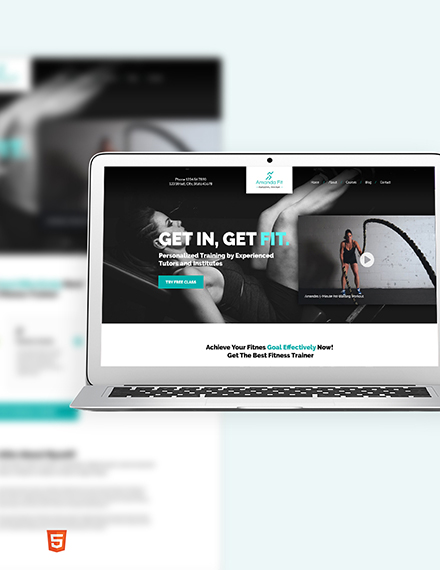 Personal Trainer Bootstrap Landing Page Template