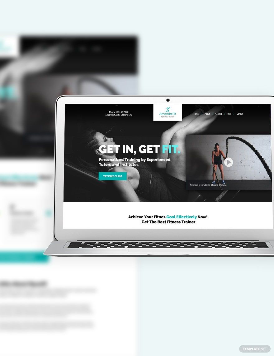 Personal Trainer Bootstrap Landing Page Template