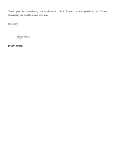 Free Cover Letter Shop Manager Template to Edit Online
