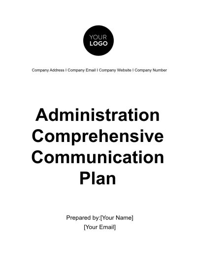 Free Administration Comprehensive Communication Plan Template to Edit Online