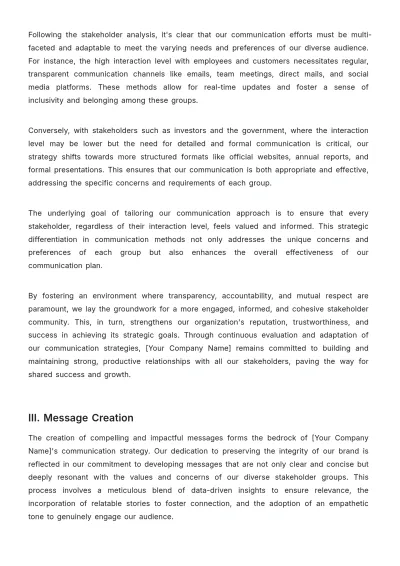 Free Administration Comprehensive Communication Plan Template to Edit Online