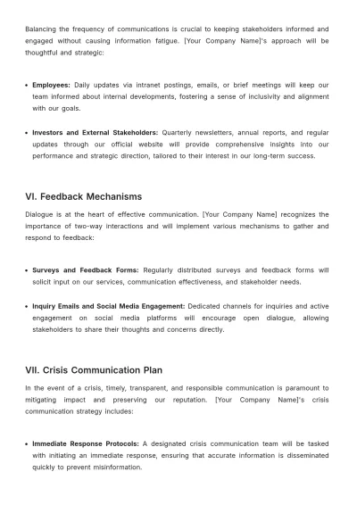 Free Administration Comprehensive Communication Plan Template to Edit Online