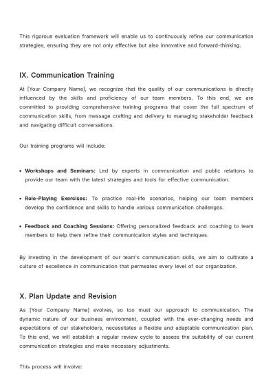 Free Administration Comprehensive Communication Plan Template to Edit Online